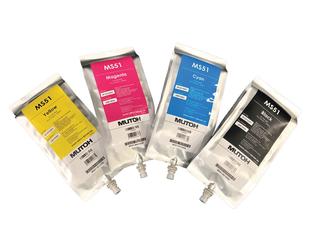 Мастило Mutoh MS51 в 1000 мл пликове