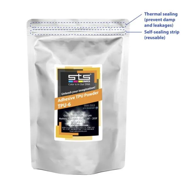 STS DTF пудра P-6 (white) Low Migration Powder 1 кг